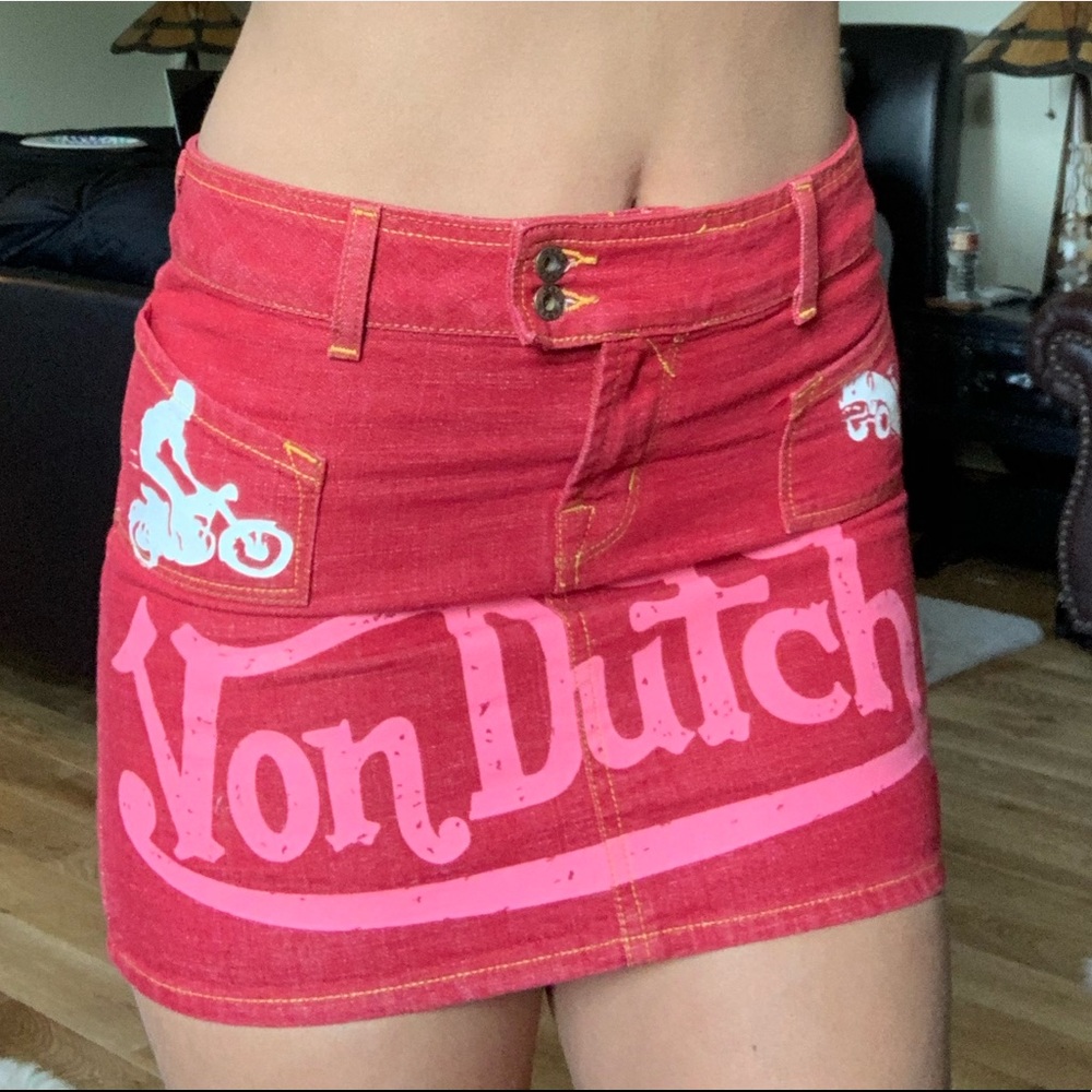 Iconic Von Dutch Low Rise Skirt